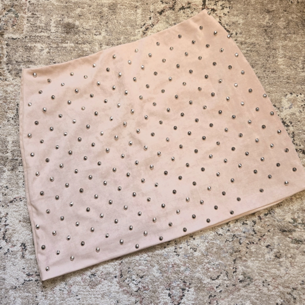 Forever 21 Studded Pink Mini Skirt